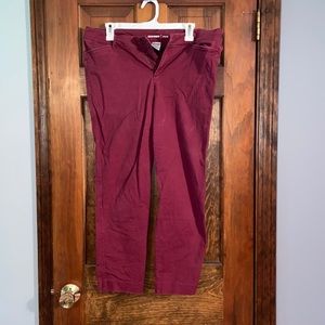 Old Navy Woman  Pixie Maroon Chinos